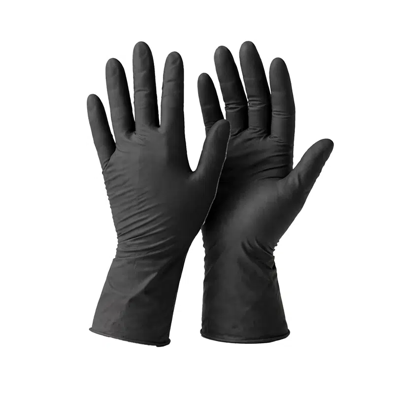 Gant nitrile non poudré noir médium 8 par 100 – Image 2