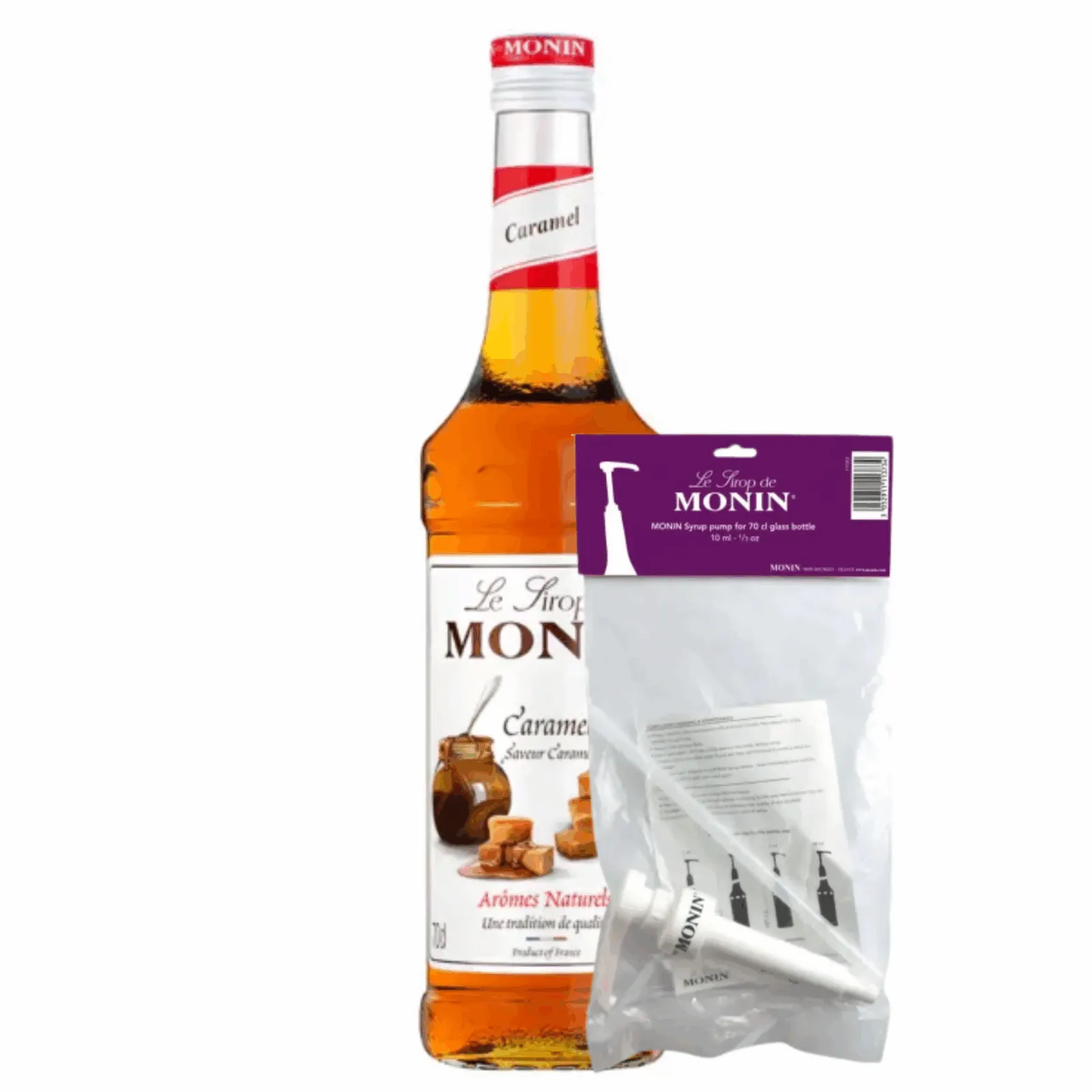 Monin Siroop Caramel (70 cl) + Pompje (10Ml) – Image 2