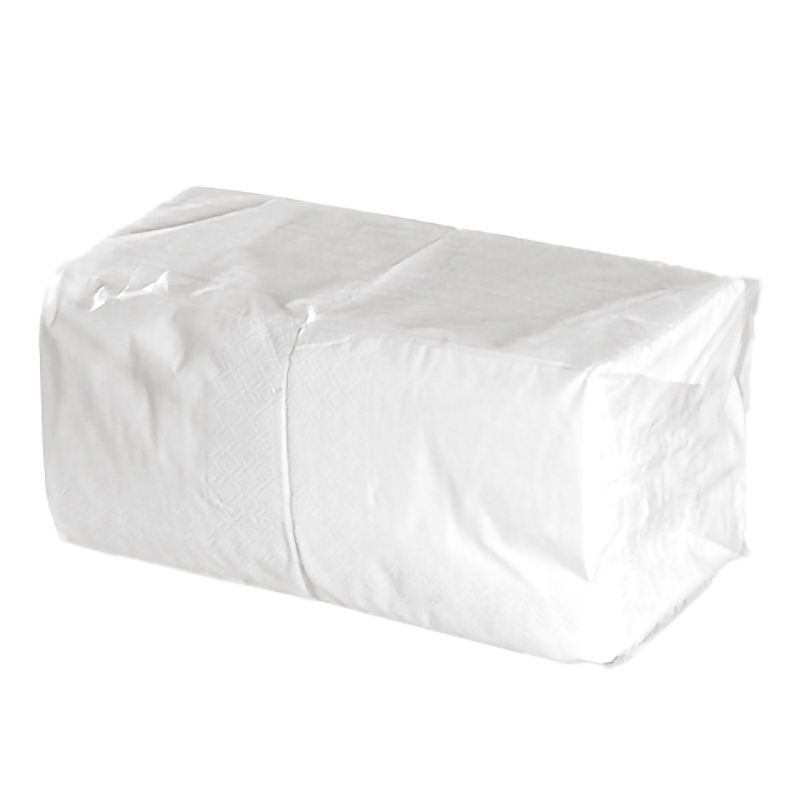 Serviette blanche 2 plis cocktail 20 x 20 cm par 100 – Image 2