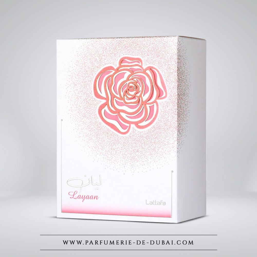 Layaan – Eau de parfum féminine (flacon rose 75 ml) – Lattafa – Image 3