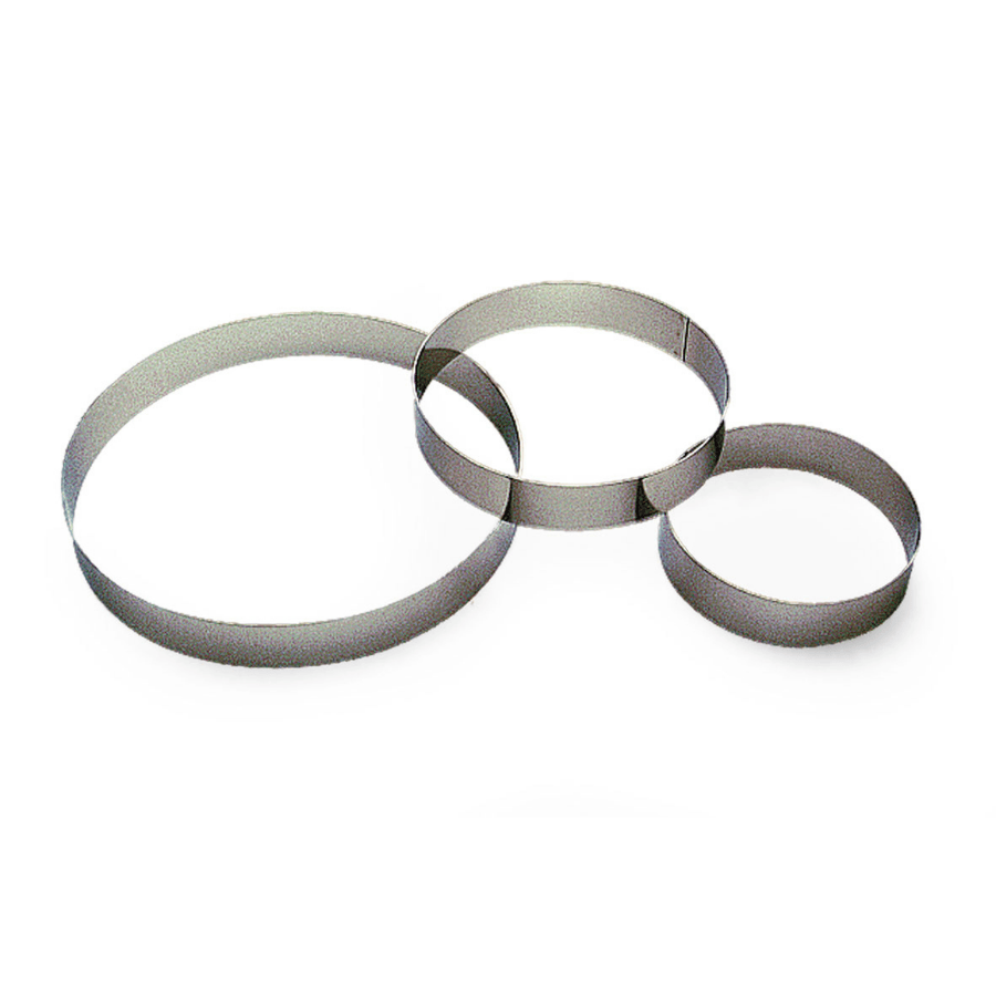 Cercle à entremet inox – bord droit – Ø300X35 mm – Image 2